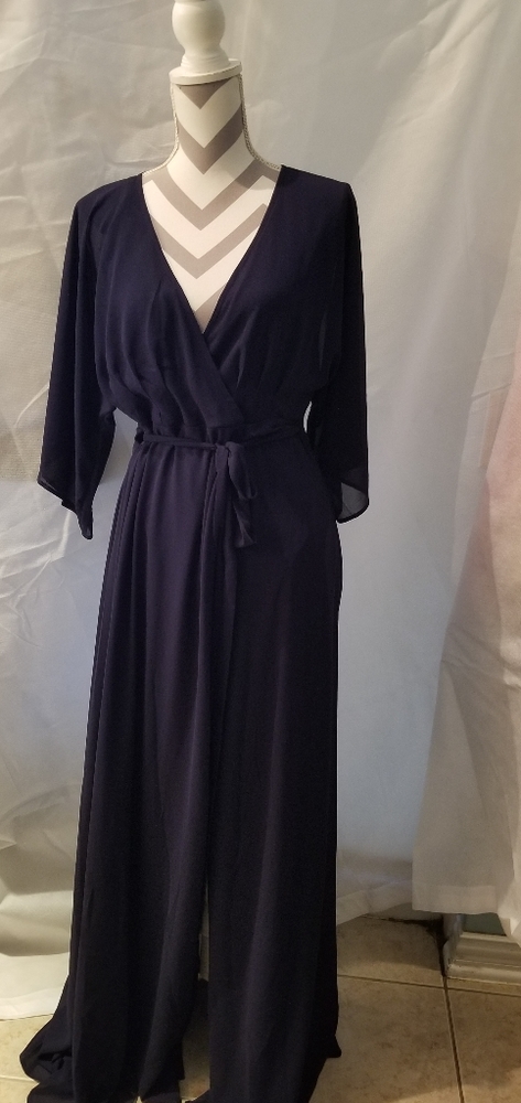 Long navy blue dress